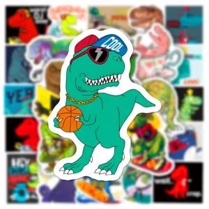 Cute dinosaur graffiti stickers waterproof vinyl decal for laptop computer water bottle skate