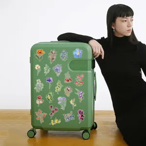 100pcs PET floral pressed stickers decorative decals for journal suitcase laptop craft DIY art