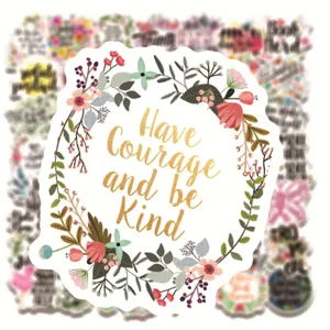 100pcs Inspirational Quote Stickers Waterproof Vinyl Decals for Laptop Water Bottle