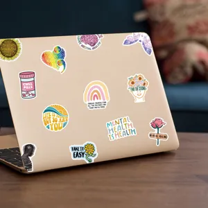 Mental health motivational graffiti stickers set, waterproof vinyl decals for laptop water bottle