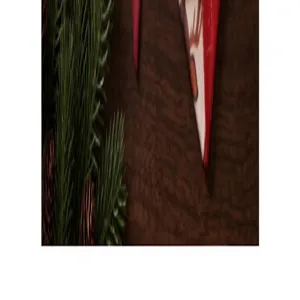 Kerst dubbelzijdig lint voor geschenkdoosverpakking, feestelijke dennentakdecoratie.