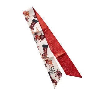 Kerst dubbelzijdig lint Twilly sjaal voor handtas decoratie en geschenkdoos verpakking