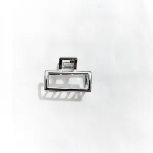 Minimalist silver metal hair claw clip, chic rectangular design for secure daily styling updo.