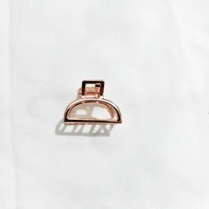 Metal hair claw clip minimalist half circle design elegant rose gold hair accessory detail