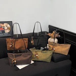 Grande Capacita Borsa Tote Donna Autunno Nuova Moda Nicchia Casual Spalla Lavoro Borsa