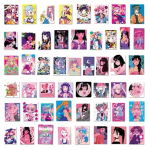 50 pcs Japanese anime pop art stickers waterproof vinyl decals for laptop bike skateboard
