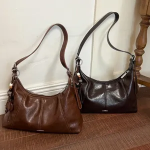 Minimalist PU Leather Shoulder Bag Women Casual Commuter Hobo Dumpling Bag Fashion Underarm Bag Purse Handbag