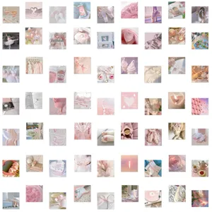 50pcs cute pink ballet vintage aesthetic stickers for journal skateboard helmet water bottle