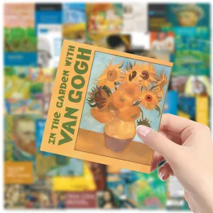 Artistieke Van Gogh zonnebloem sticker voor koffer laptop waterdichte decoratie art