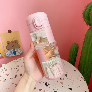 Cute pink ballet vintage aesthetic water bottle sticker for diary laptop skateboard decor
