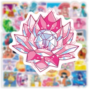 Adesivo Fiore di Loto di Cristallo Impermeabile in Vinile per Laptop Borraccia Bici
