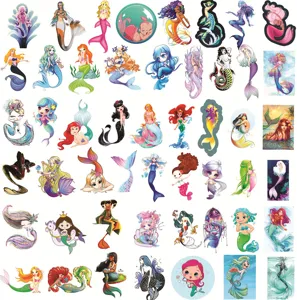 Lot d'autocollants sirène imperméables, autocollants en vinyle mignon pour ordinateur.