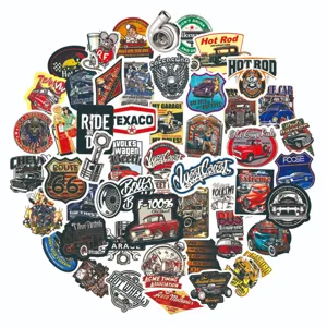 50pz adesivi auto vintage retrò graffiti impermeabili per laptop bicicletta valigia