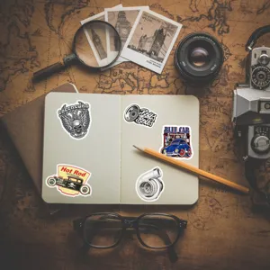 Adesivi graffiti auto retro per laptop, skateboard e bottiglia d'acqua fai-da-te.