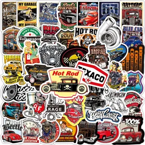 Adesivi Per Graffiti Auto Classica Retro Impermeabili PVC Per Laptop Bici Bottiglia D'acqua Stile Americano Vintage