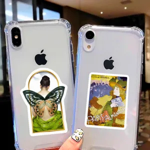 Retro aesthetic vintage art stickers for laptop water bottle luggage phone case decor