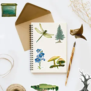 Vintage botanical stickers set large nature art journal decals for scrapbooking crafts decor
