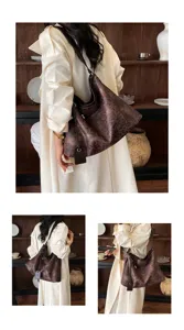 Chique luipaardprint schoudertas grote capaciteit hobo tas stijlvolle herfst dames