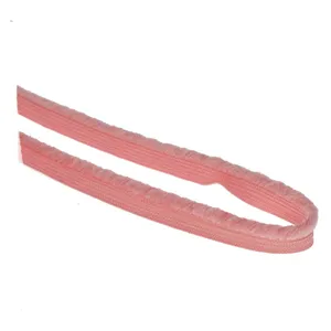 Pink faux lamb cashmere piping strip detail, 1cm wide handmade DIY hair accessory trim.