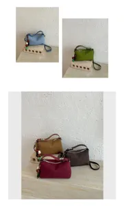 Stylish geometric shoulder bag for women, trendy commuter handbag with chic tassel pendant.