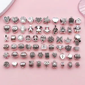 Alloy European charm beads mix bulk wholesale for DIY charm bracelets and jewelry making supplies