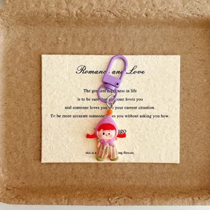 Cute cartoon girl keychain aesthetic bag charm cute backpack accessory for girls and friends gift