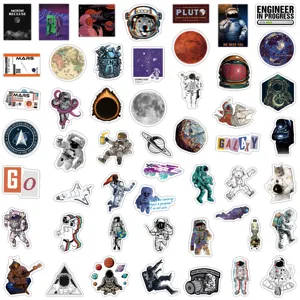 50pcs pegatinas de graffiti impermeables de astronauta espacial para laptop equipaje patineta