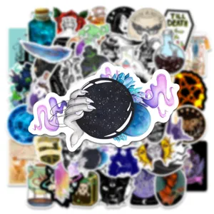 50 Pz Adesivi Impermeabili Speziale Gotiche Magia Sticker per Laptop Borraccia Skateboard