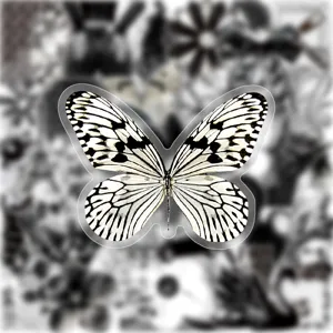 Adesivo trasparente a farfalla in stile vintage per scrapbooking e decorazione di cancelleria.