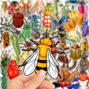 Adesivi per insetti cartoni animati impermeabili, simpatico set di adesivi d'ape.