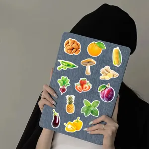 Pegatinas realistas impermeables de frutas y verduras decorativas para portátil y maleta.