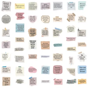 Vintage motivational quote stickers waterproof decorative planner journal crafting decals