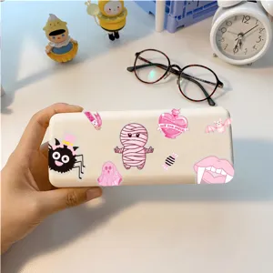 Pink Halloween stickers waterproof cute cartoon PET decorative labels for festival fun