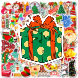 Set di adesivi graffiti impermeabili di Natale, simpatica confezione regalo e festa.