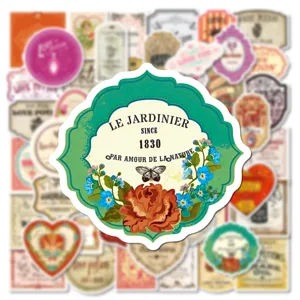 Adesivo da giardino vintage adesivo impermeabile decorativo per tazze di taccuini