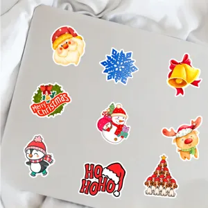 Set di adesivi graffiti impermeabili di Natale per laptop skateboard e bottiglia.