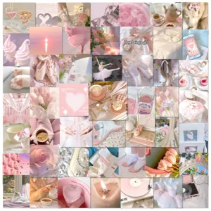 Pink Ballet Girly Waterproof Decorative Stickers Aesthetic Journal Laptop Phone Water Bottle Decals Craft Stickers Set