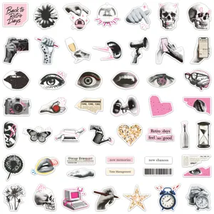 50PCS Retro Vintage Aesthetic Stickers Waterproof Vinyl Decals for Laptop Scrapbook Water Bottle