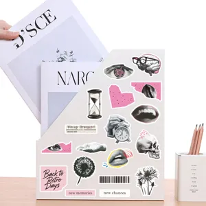 50pcs retro vintage aesthetic stickers collage decals for laptop luggage journal waterproof diy art