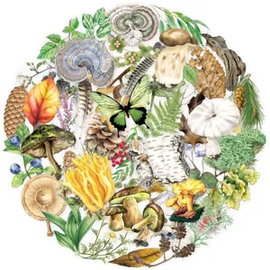 Vintage Forest Botanical PET Stickers Waterproof Decorative Decals For Water Bottle Skateboard Journal DIY Crafting