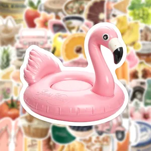Pink flamingo sticker waterproof cute picnic outdoor laptop skateboard decal cute design