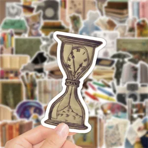Retro vintage hourglass sticker waterproof decorative decal for helmet skateboard scrapbooking