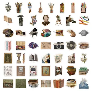 Retro art stickers vintage journaling decals aesthetic waterproof sticker pack for DIY crafts