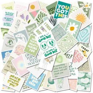 Autocollants Graffiti Inspirants Style INS Stickers PVC Imperméables Pour Bouteille D'eau Ordinateur