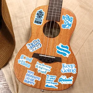Blue inspirational quote stickers waterproof DIY journaling water bottle decors