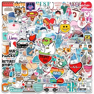 Arzt Krankenschwester wasserdichte Aufkleber medizinische Vinyl Sticker Set für Laptop
