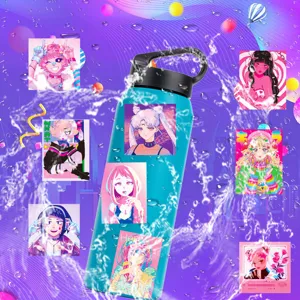 Waterproof anime girl stickers aesthetic vinyl decal cute cartoon waterproof stickers for water bottle