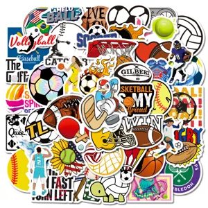 PVC Waterproof Sports Ball Graffiti Stickers Cartoon Skateboard Luggage Laptop Decals Decorative Adhesive Decal