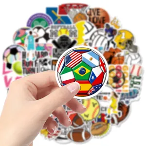 50pcs sports balls waterproof graffiti stickers for laptop skateboard luggage waterproof decals