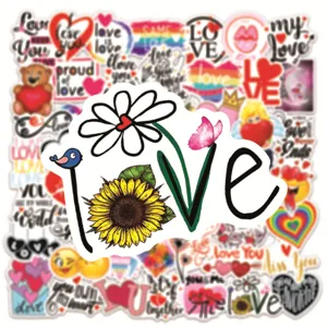 Wasserdichte Valentinstag Graffiti Aufkleber, süße Liebessticker für Laptop und Tagebuch.